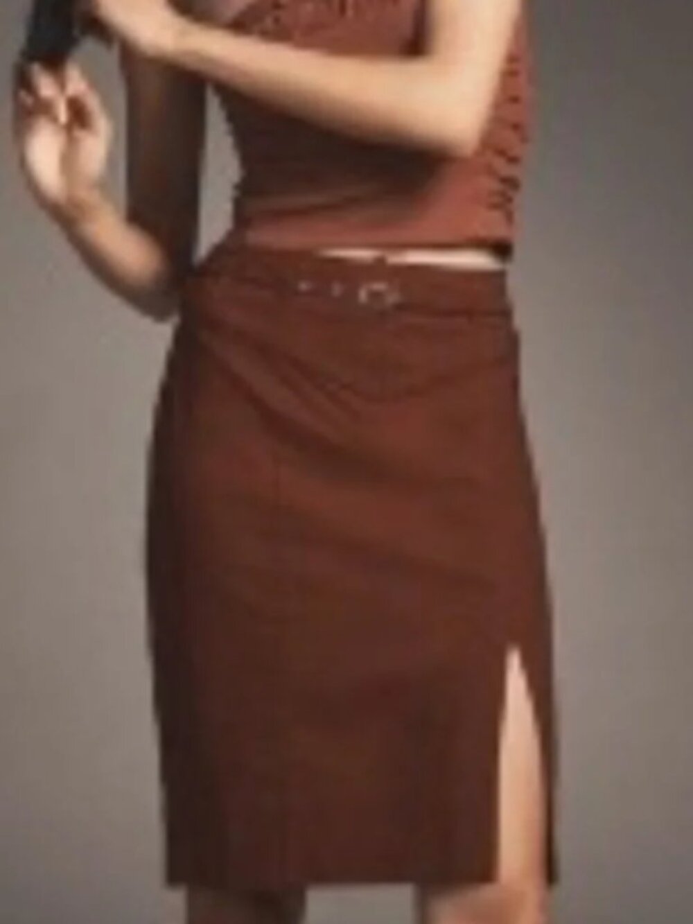 NWT By Anthropologie Belted Pencil Skirt: Magic Fabric Edition